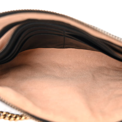 Gucci Calfskin Matelasse Mini GG Marmont Chain Bag Black 5 of 11