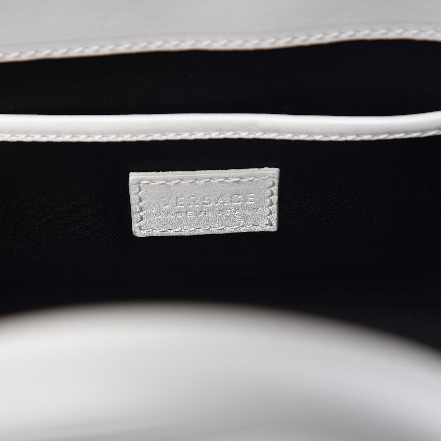 Versace Calfskin Small Signature Bag White 9 of 9