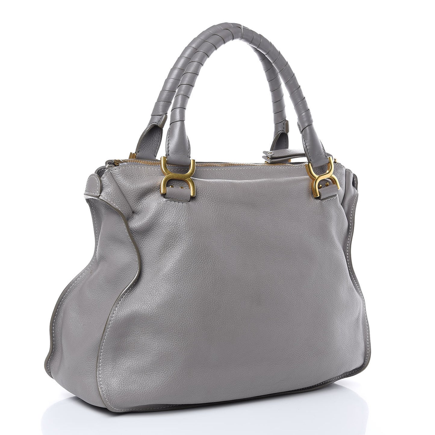 Calfskin Large Marcie Satchel Cashmere Grey