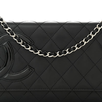 Chanel Calfskin Quilted Cambon Wallet on Chain WOC Black 9 of 12
