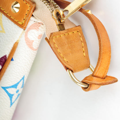 Louis Vuitton Monogram Multicolor Pochette Accessories White 6 of 7