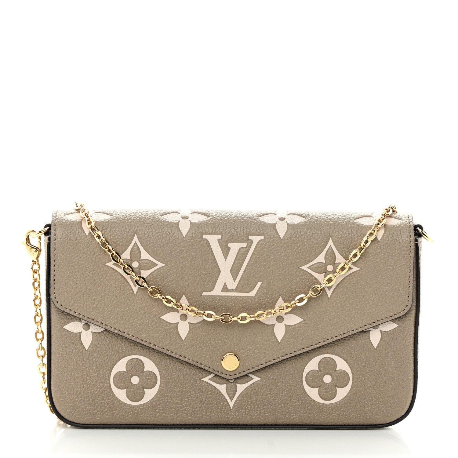 Louis Vuitton Empreinte Monogram Giant Felicie Pochette Tourterelle Creme 3 of 14