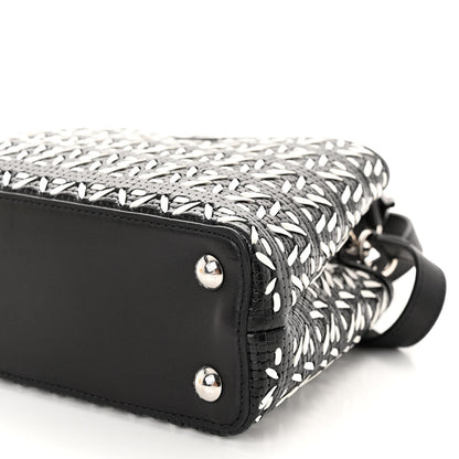 Louis Vuitton Calfskin Plaited Capucines BB Black 9 of 9
