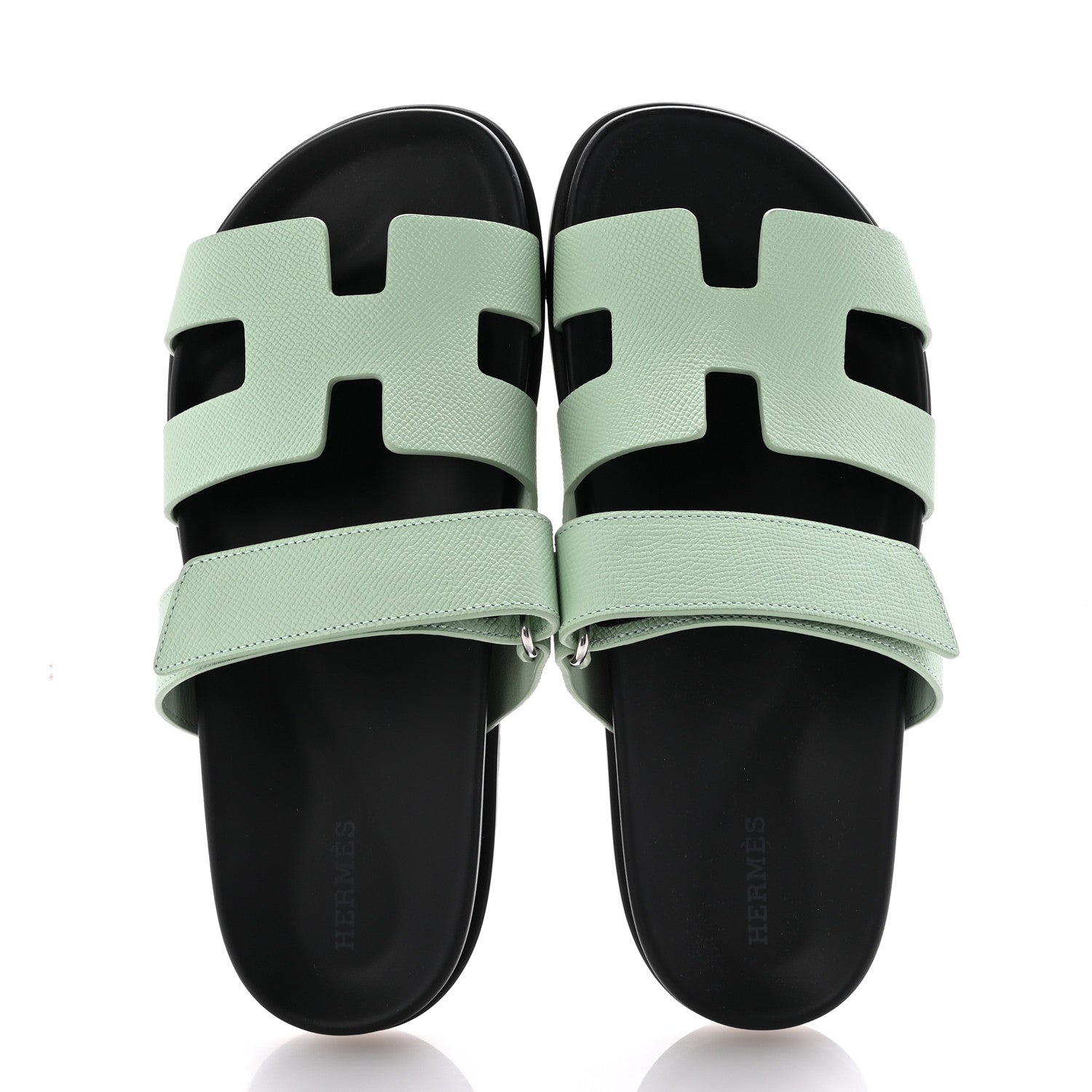 Hermes Epsom Womens Chypre Sandals 39 Vert Jade 2 of 10