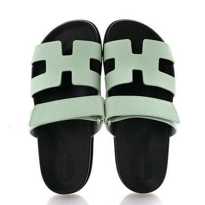Hermes Epsom Womens Chypre Sandals 39 Vert Jade 2 of 10