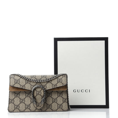 Gucci GG Supreme Monogram Super Mini Dionysus Shoulder Bag Taupe 10 of 10