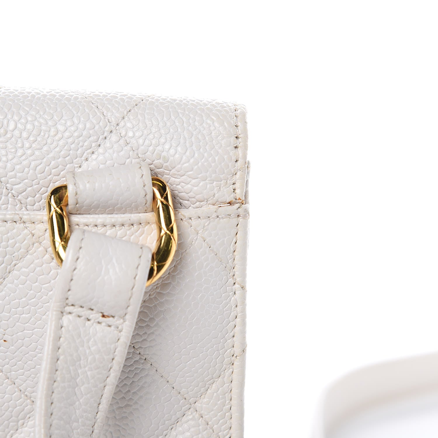 Chanel Caviar Quilted Single Flap Shoulder Bag White 9 of 16