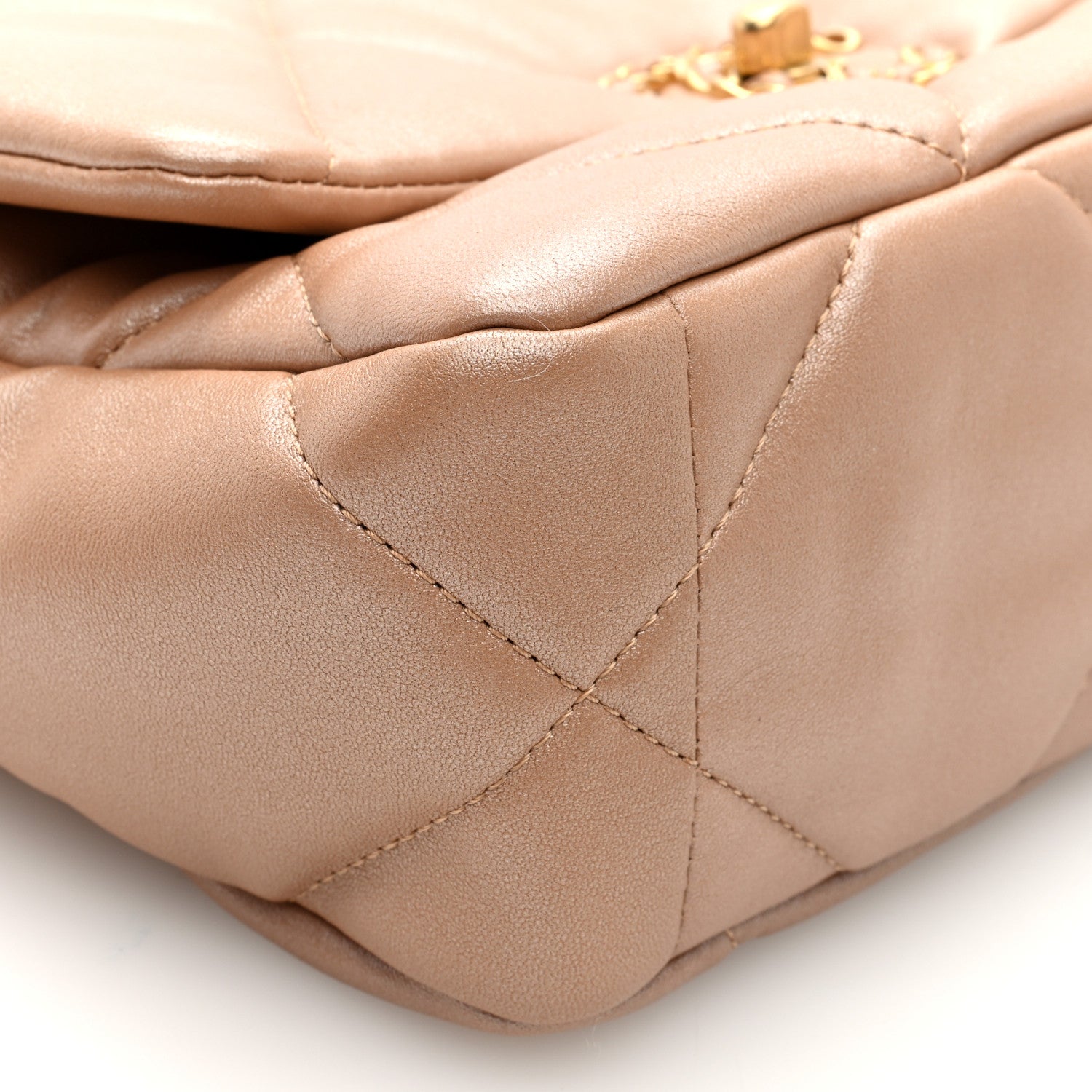 Chanel Iridescent Lambskin Quilted Medium Chanel 19 Flap Brown 9 of 10