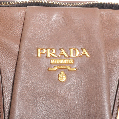 Prada Glace Calfskin Dome Satchel Fumo Sfumato 3 of 9