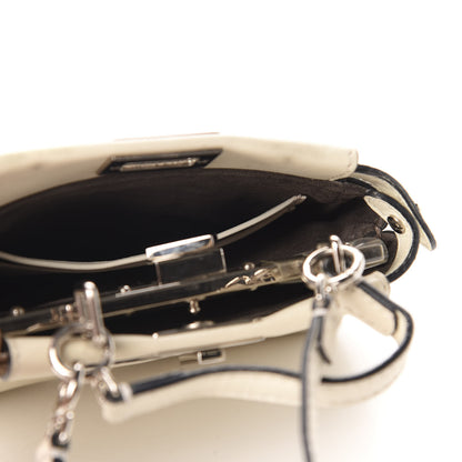Fendi Shiny Nappa Micro Peekaboo Iconic Satchel White 5 of 12