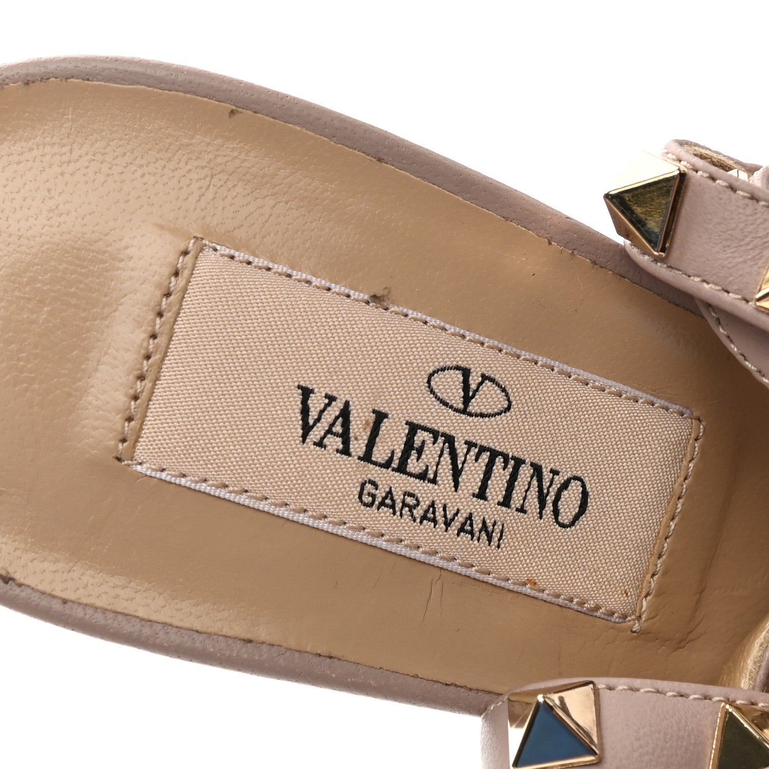 Valentino Garavani Patent Nappa Rockstud Ankle Strap 100mm Pumps 35.5 Ninphea Poudre 10 of 10