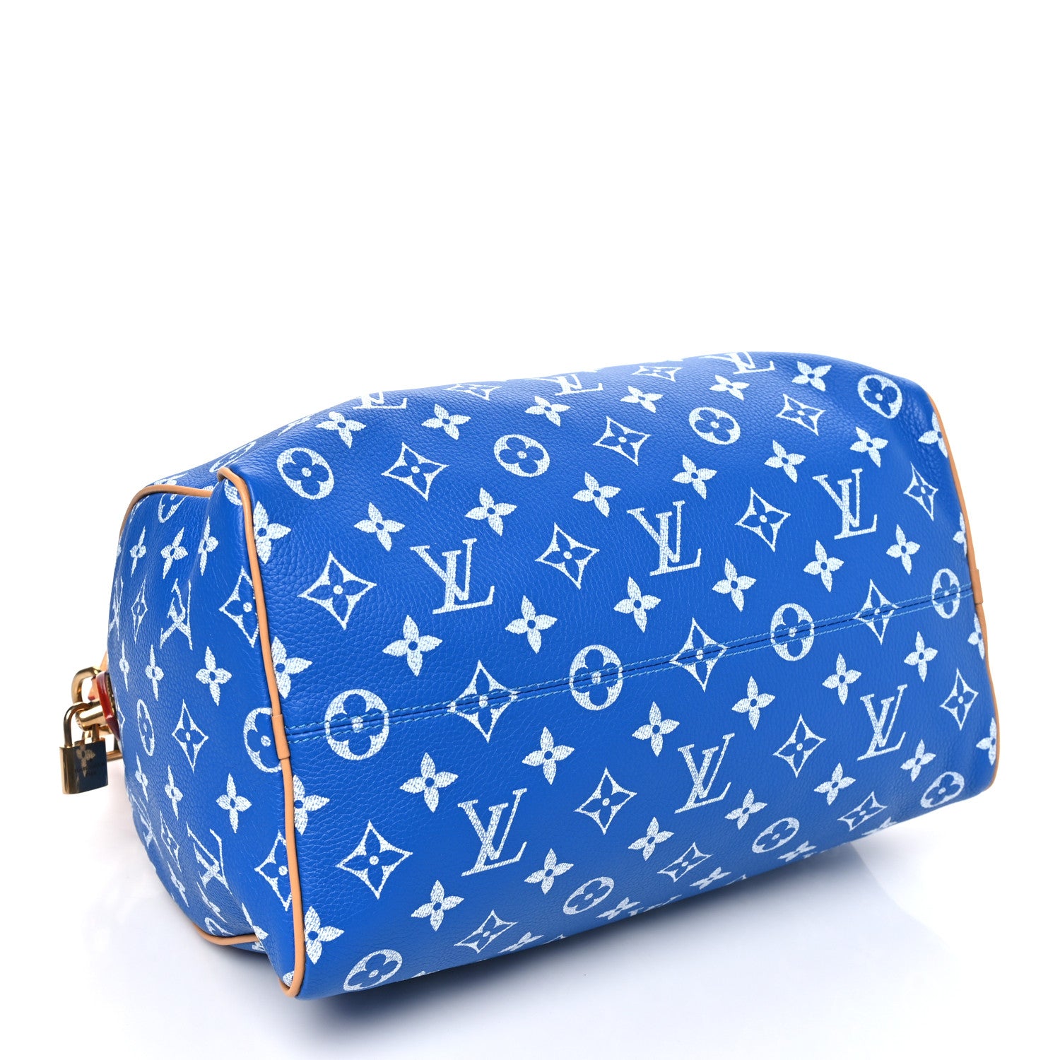 Louis Vuitton Calfskin Monogram Speedy P9 Bandouliere 30 Blue 4 of 9