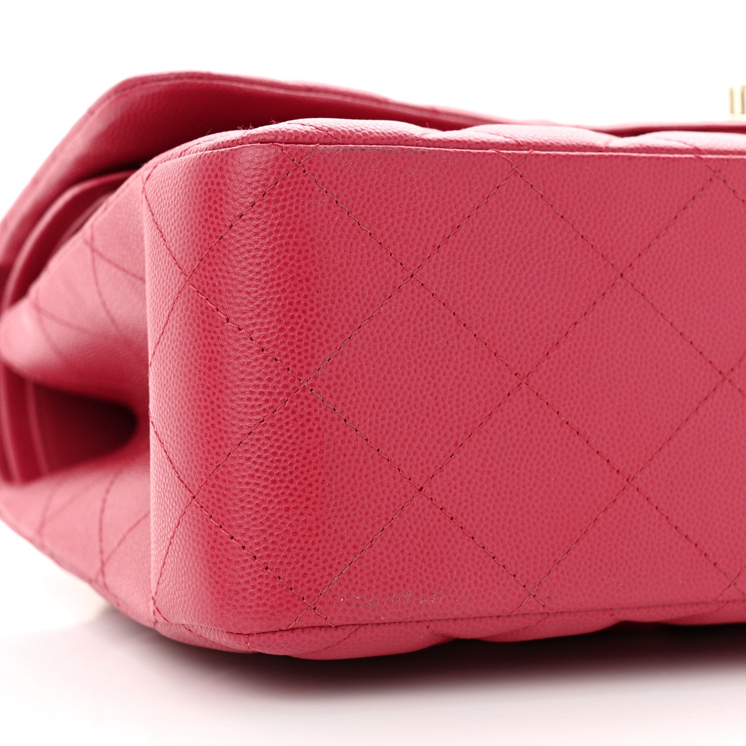 Chanel Caviar Quilted Jumbo Double Flap Dark Pink 7 of 13