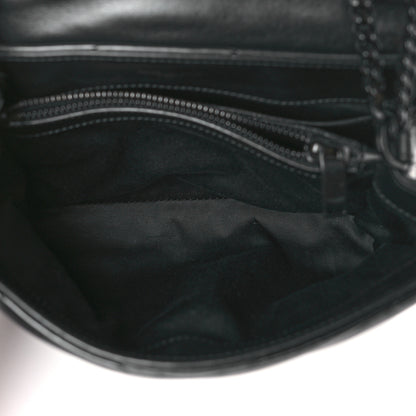 Saint Laurent Calfskin Y Quilted Monogram Monochrome Small Loulou Chain Satchel Black 5 of 10