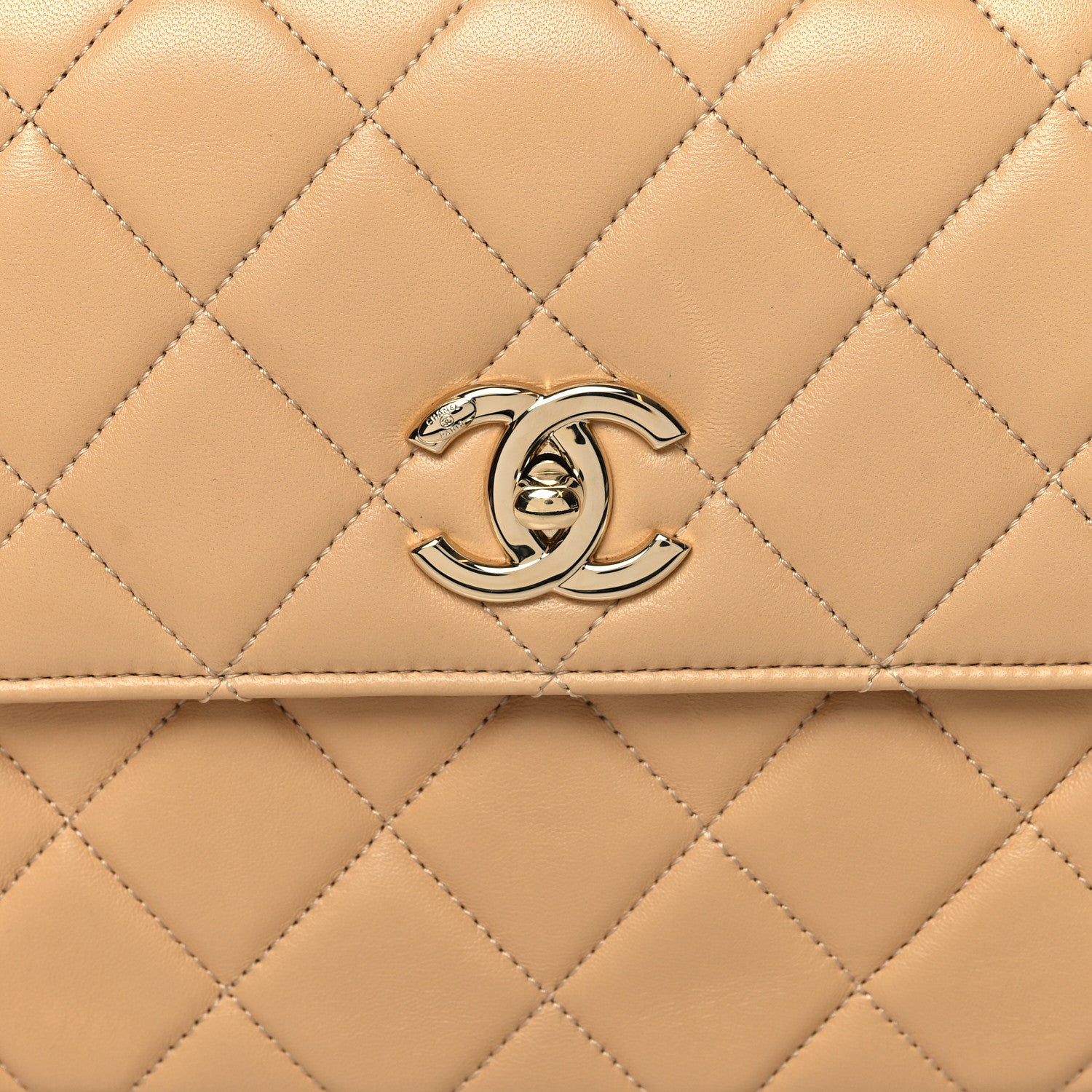 Chanel Lambskin Quilted Medium Trendy CC Flap Dual Handle Bag Beige 10 of 12