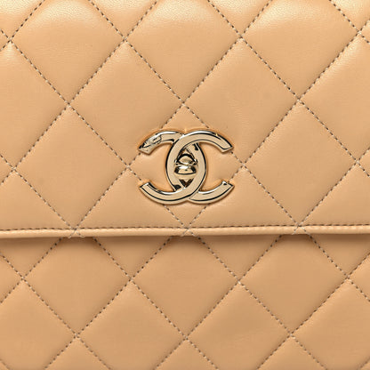 Chanel Lambskin Quilted Medium Trendy CC Flap Dual Handle Bag Beige 10 of 12