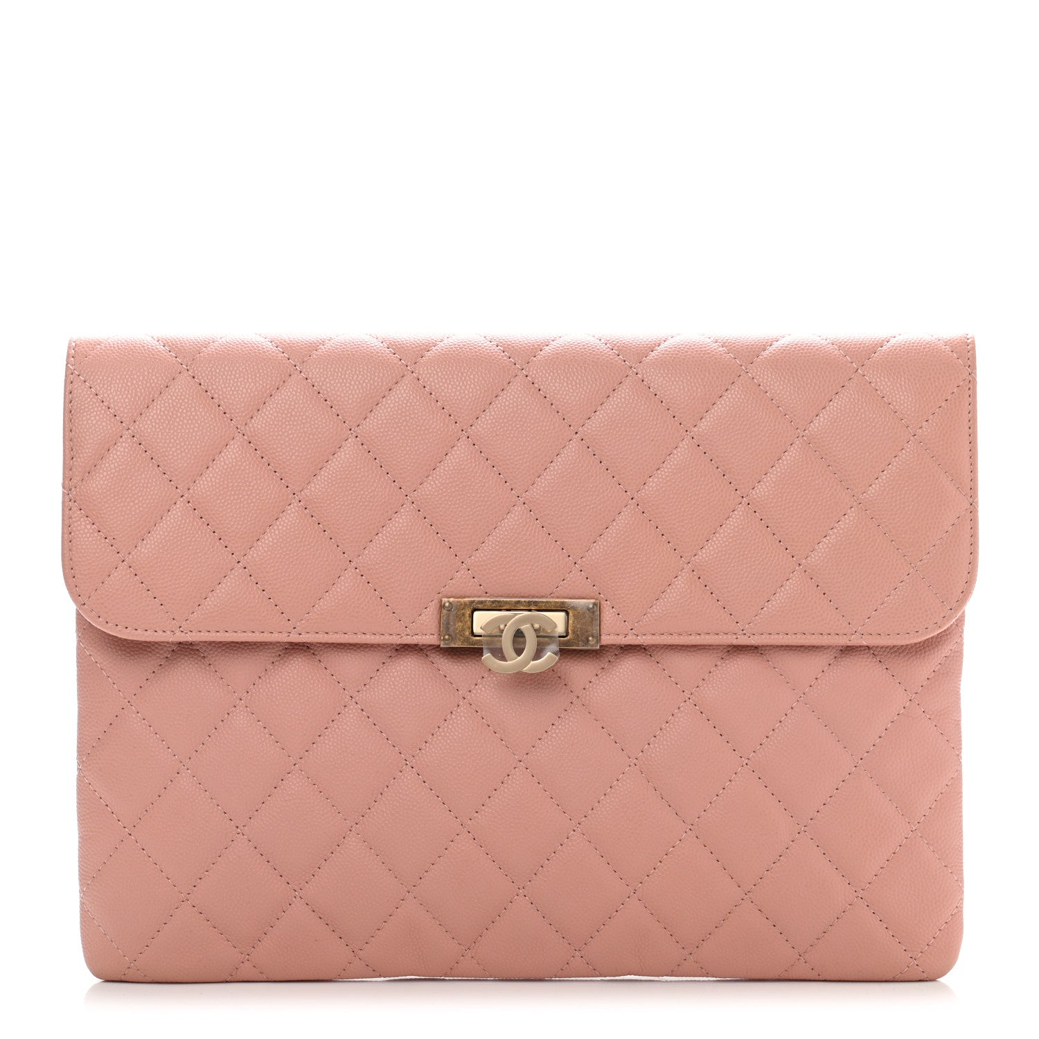 Chanel Caviar Quilted Medium Golden Class Pouch Light Pink 1 of 12
