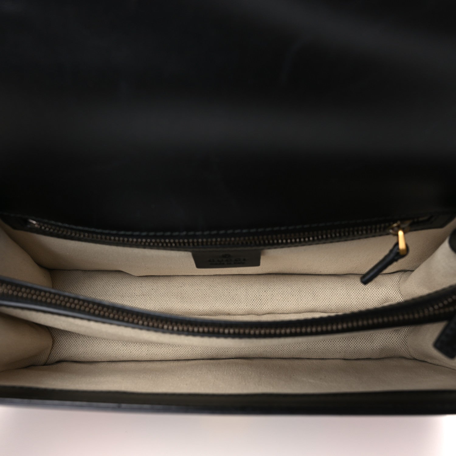 Gucci Knight Calfskin Malaga Kid Heart Medium GG Marmont Chain Handle Bag Black Hibiscus Red Multicolor 8 of 9