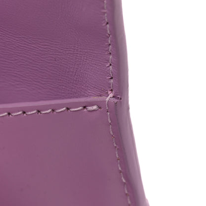 Balenciaga Shiny Box Calfskin Tonal B Small Hourglass Top Handle Bag Lilac 14 of 16