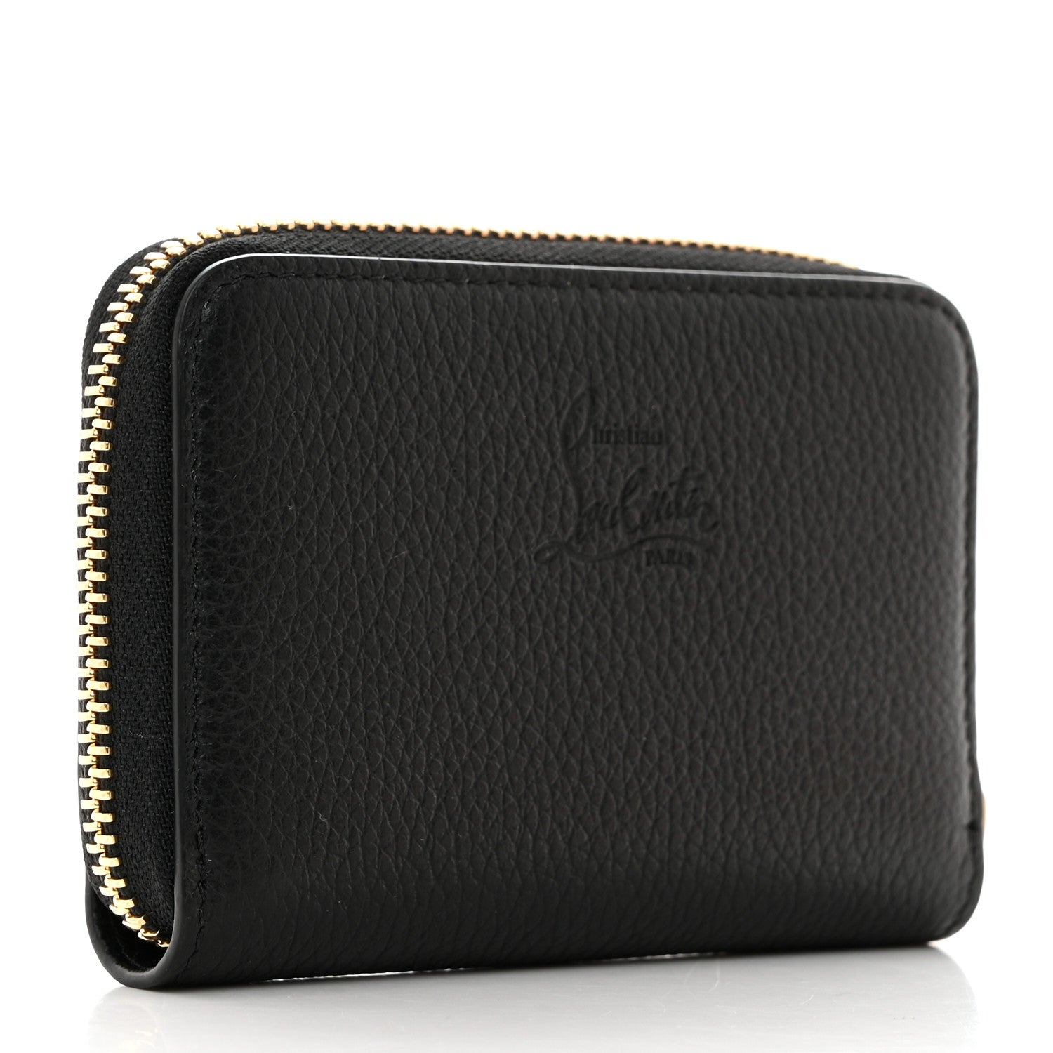 Christian Louboutin Calfskin Loubinthesky Panettone Coin Purse Black Multicolor 3 of 9