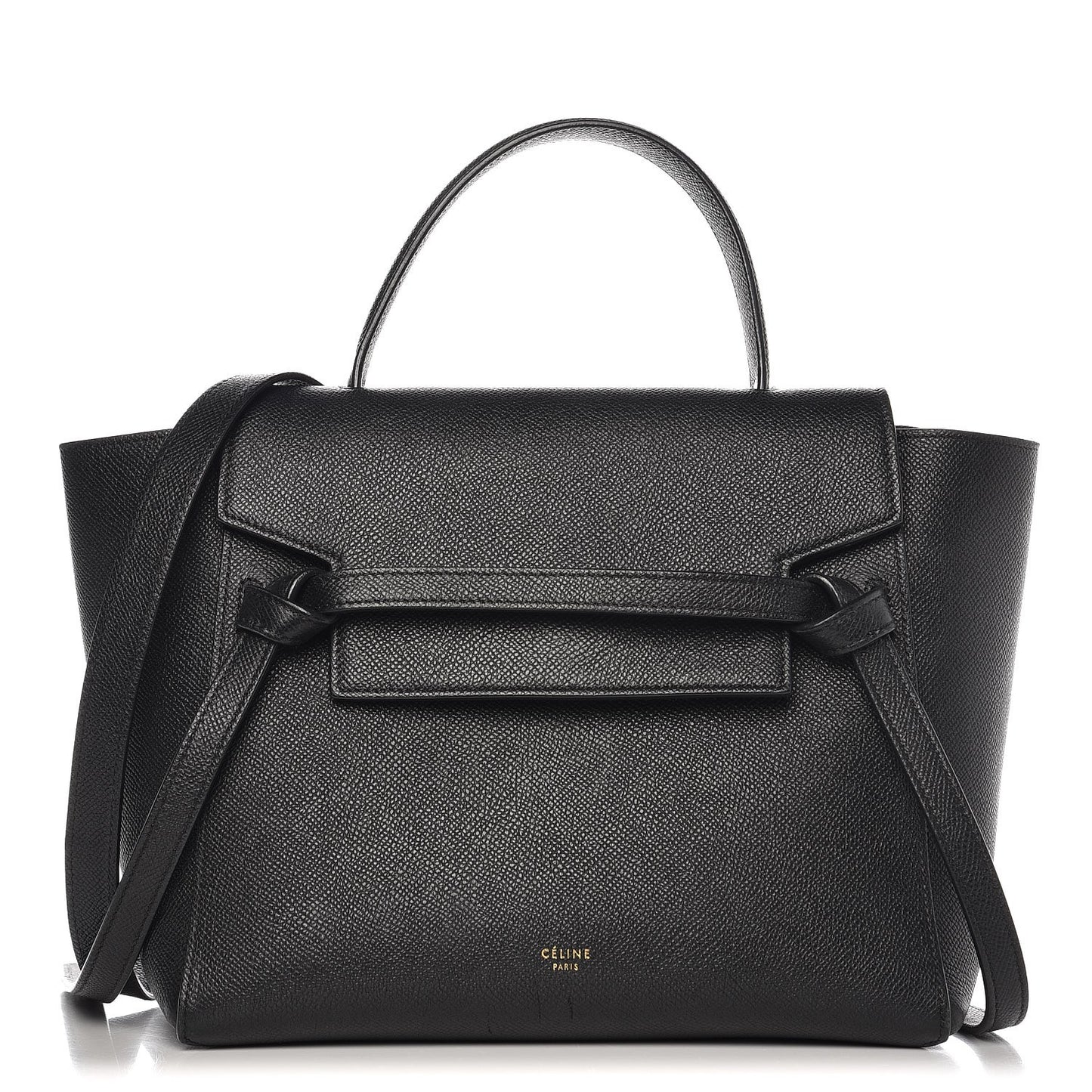 Grained Calfskin Micro Belt Bag Black