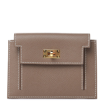 Hermes Epsom Kelly Pocket Compact Wallet Etoupe 1 of 8