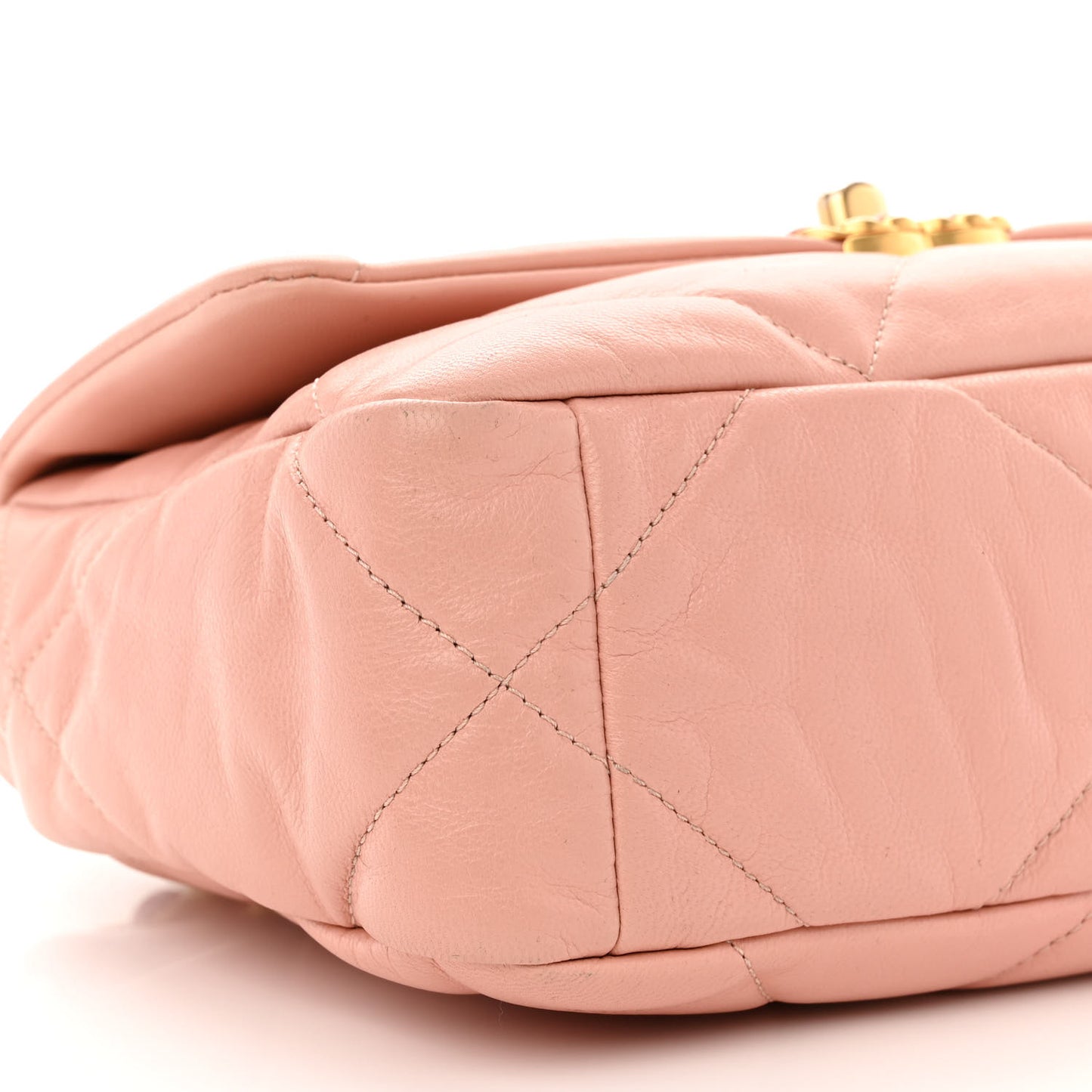 Goatskin Quilted Medium Chanel 19 Flap Light Pink