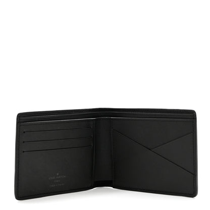 Louis Vuitton Calfskin Monogram Shadow Multiple Wallet Black 5 of 6