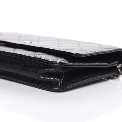 Chanel Caviar Quilted Wallet On Chain WOC Black 10 of 12