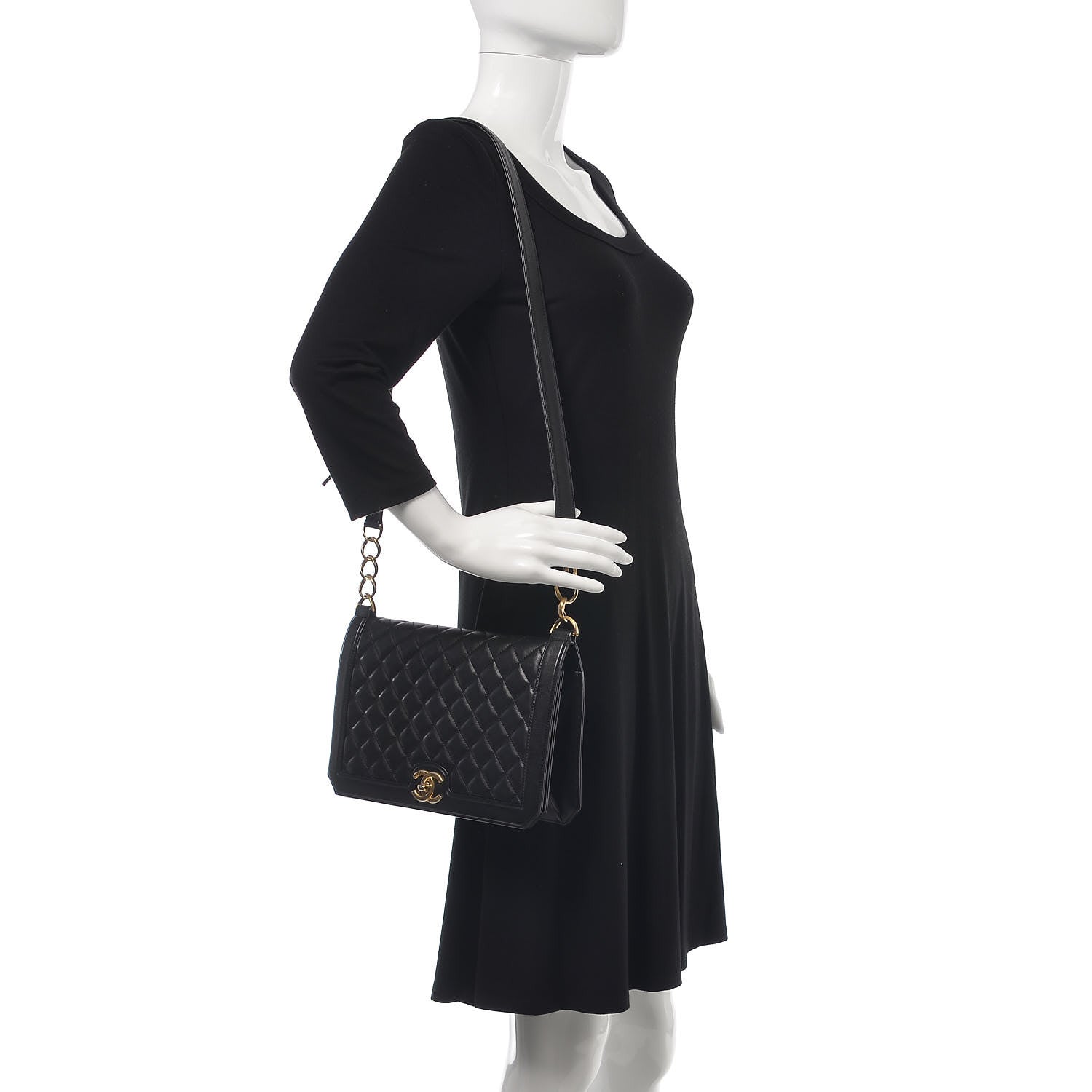 Chanel Lambskin Quilted Flap Bag Black 2 of 13