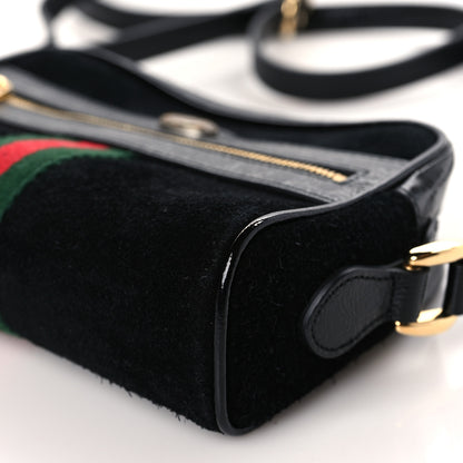 Gucci Suede Patent Web Mini Ophidia Shoulder Bag Black 9 of 9