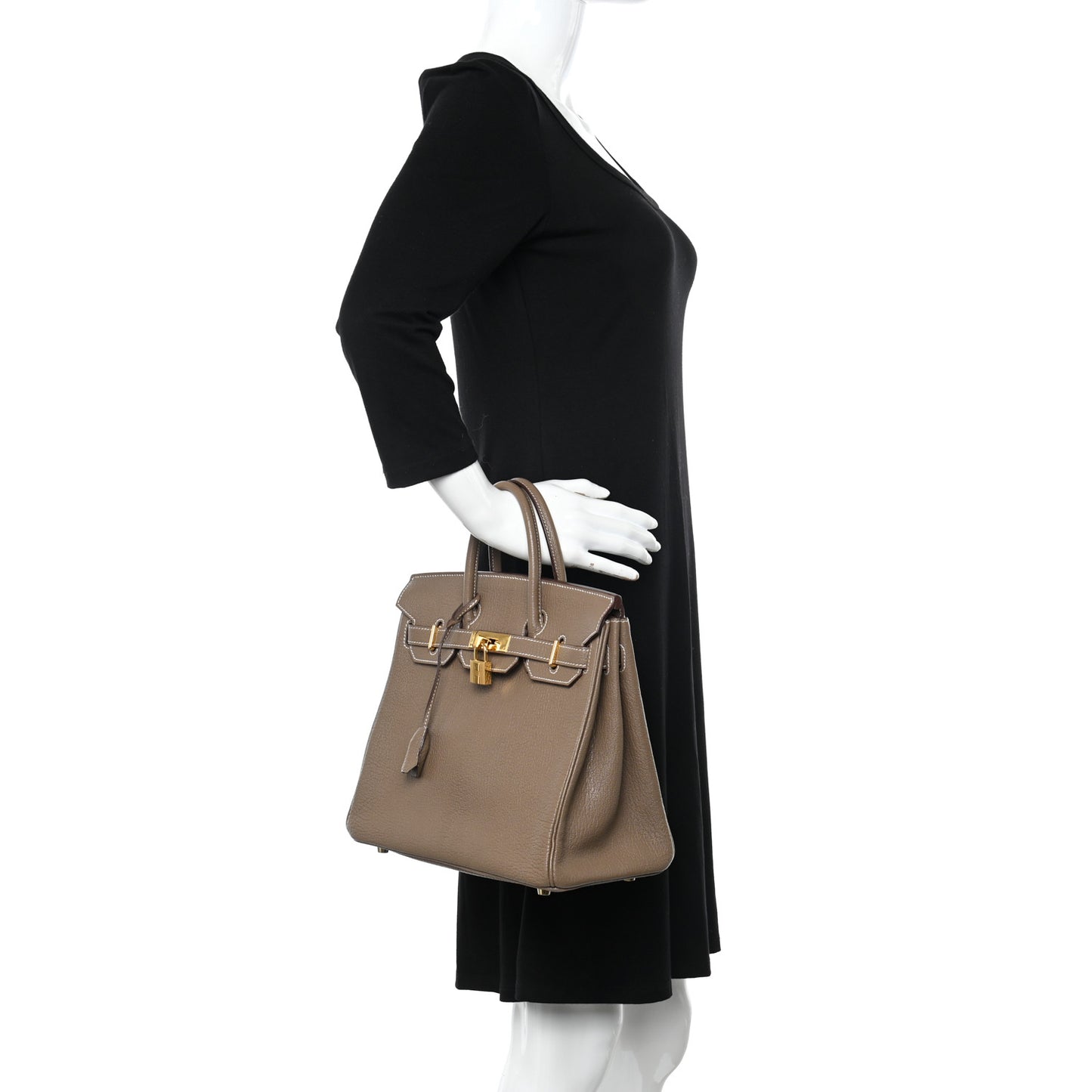 Chevre De Coromandel HAC Birkin 32 Etoupe
