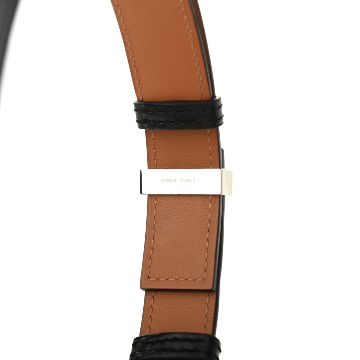 Madame Calfskin 24mm Collier De Chien Belt Black