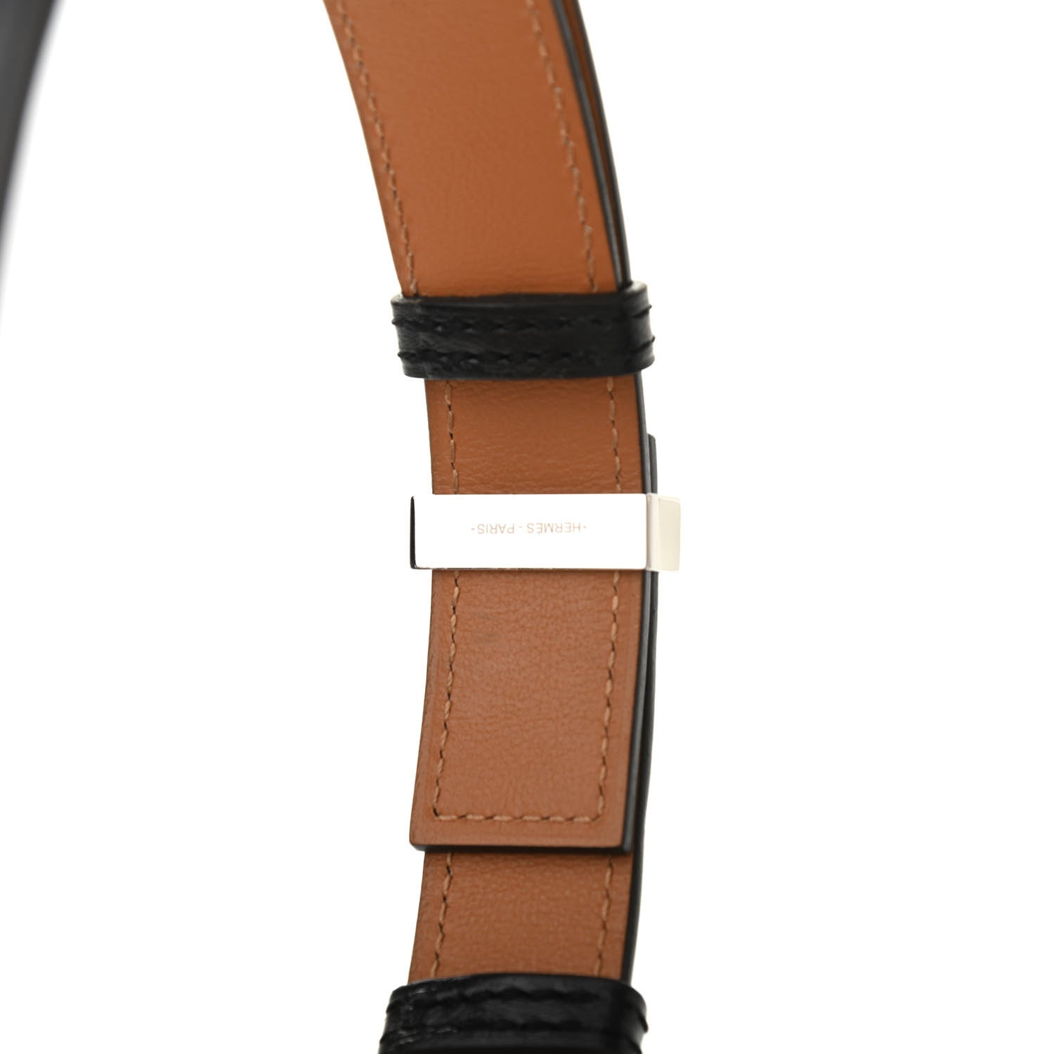 Hermes Madame Calfskin 24mm Collier De Chien Belt Black 3 of 4