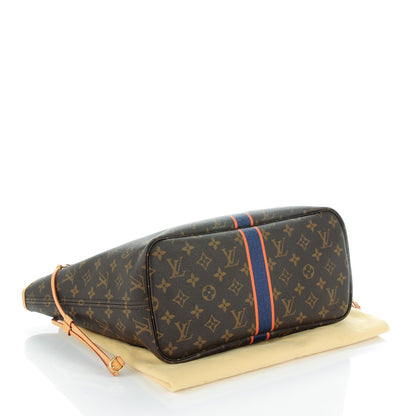 Louis Vuitton Monogram My LV Heritage Neverfull MM Blue Marine Orange 4 of 7