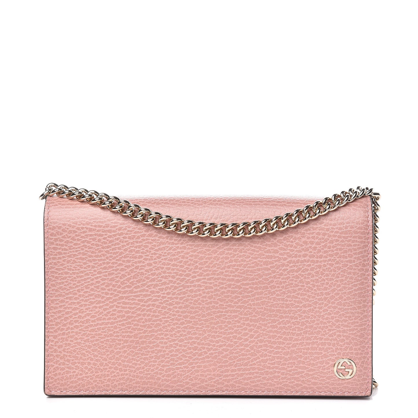 Dollar Calfskin Medium Betty Chain Wallet Soft Pink