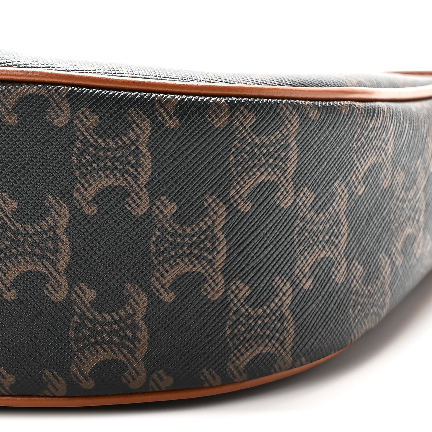 Triomphe Canvas Calfskin Ava Shoulder Bag Tan
