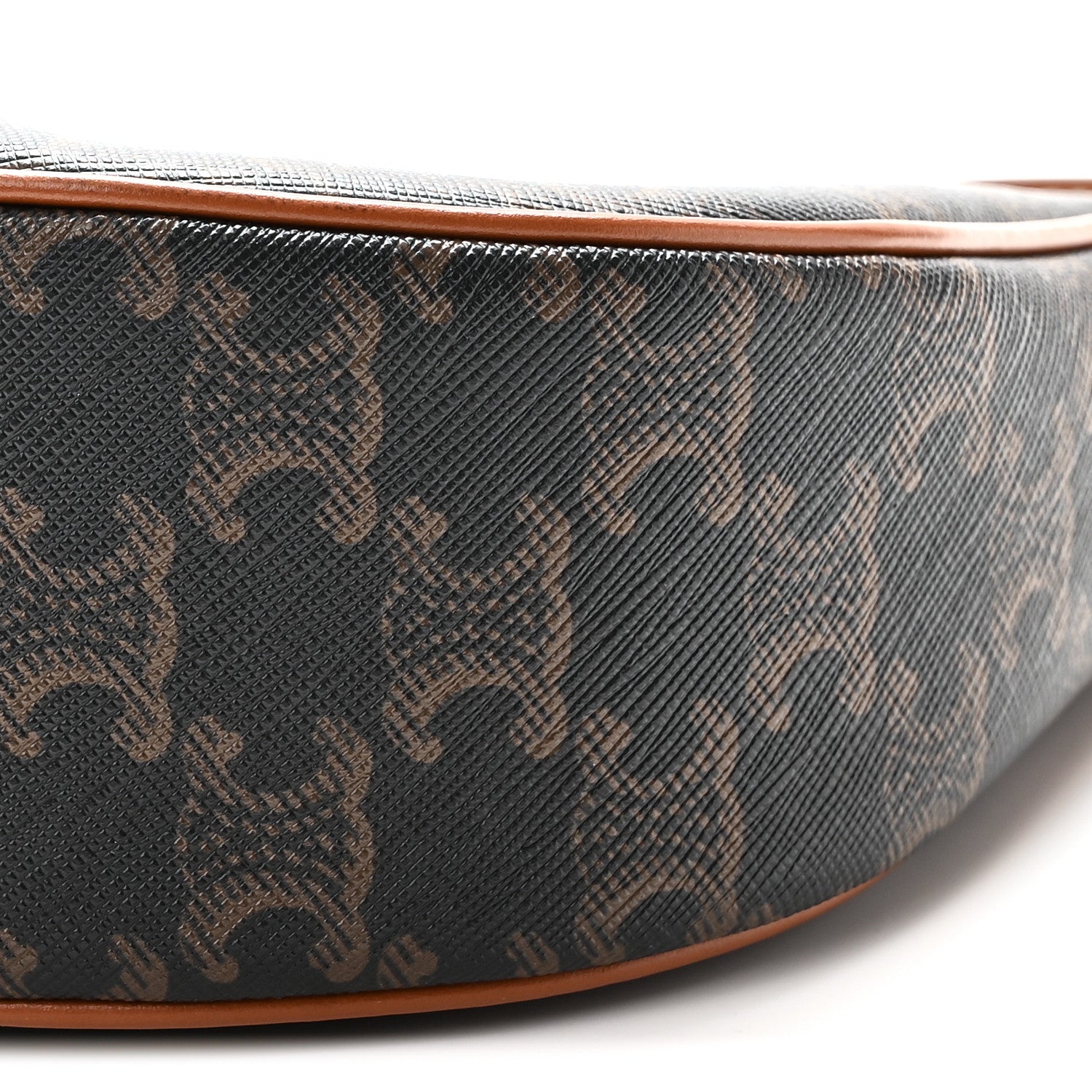 Celine Triomphe Canvas Calfskin Ava Shoulder Bag Tan 10 of 10