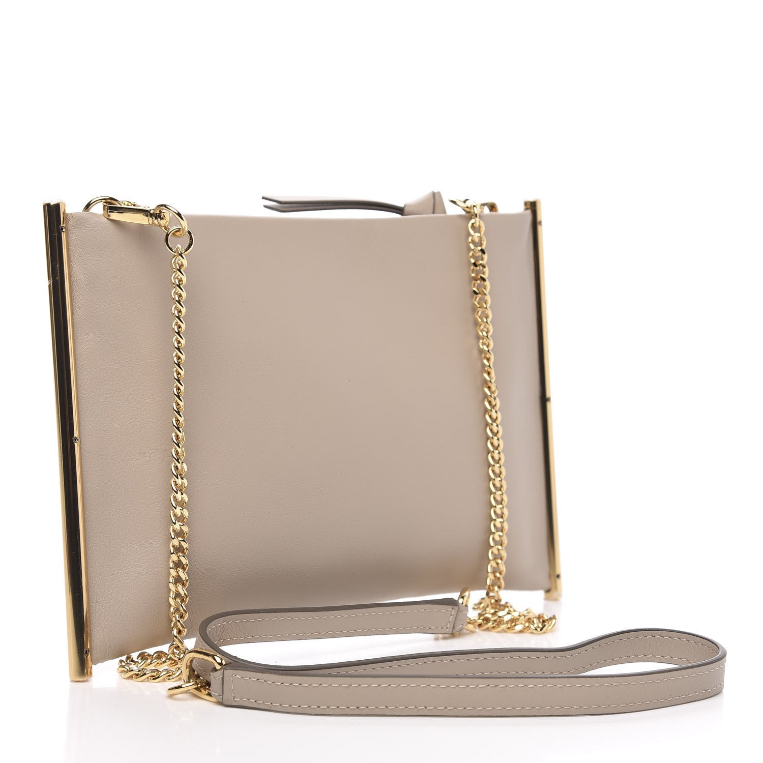 Chloe Calfskin Mini Roy Chain Pouch Pearl Beige 3 of 9