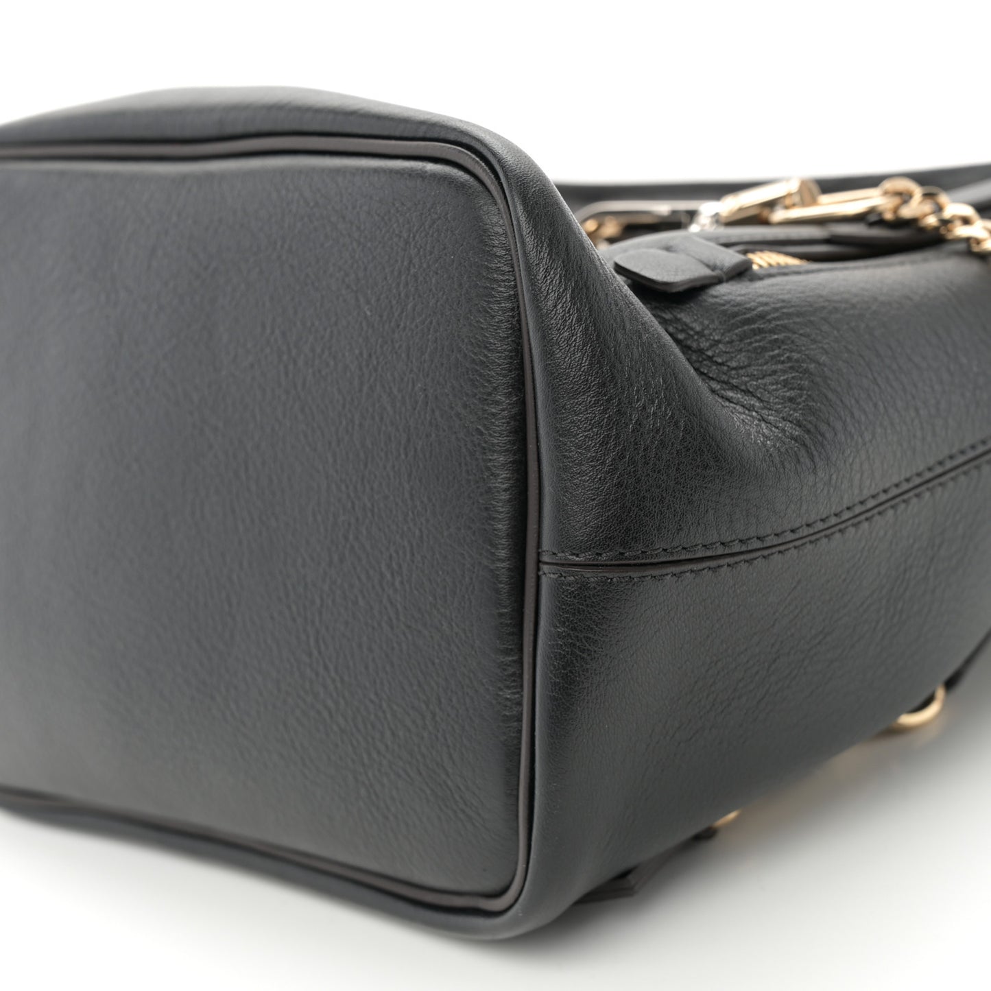 Suede Calfskin Small Faye Backpack Black