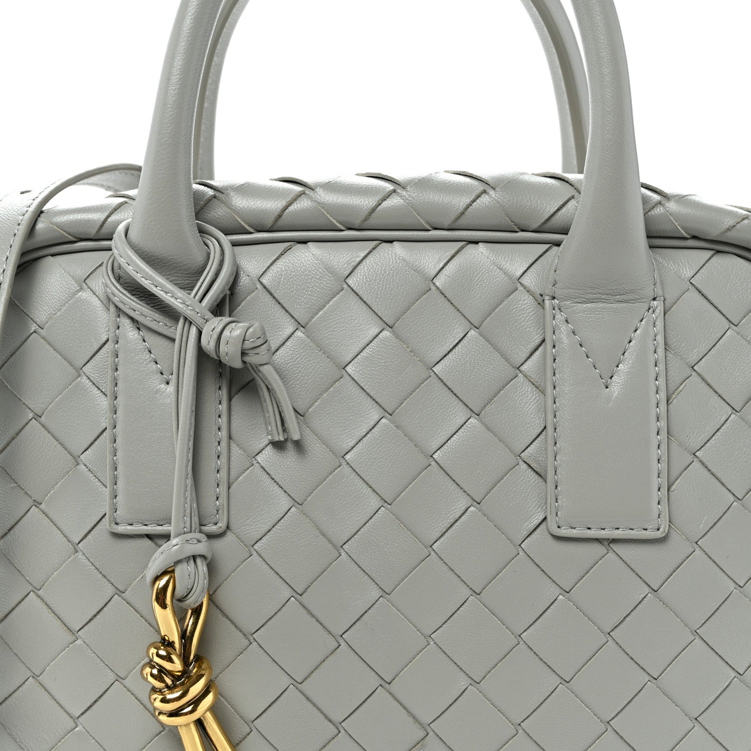 Bottega Veneta Lambskin Intrecciato Small Getaway Agate Grey 7 of 9