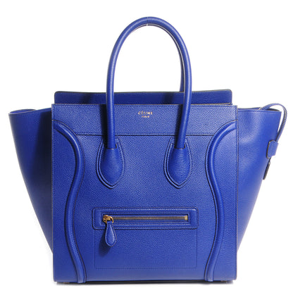 Celine Drummed Calfskin Mini Luggage Indigo 1 of 8