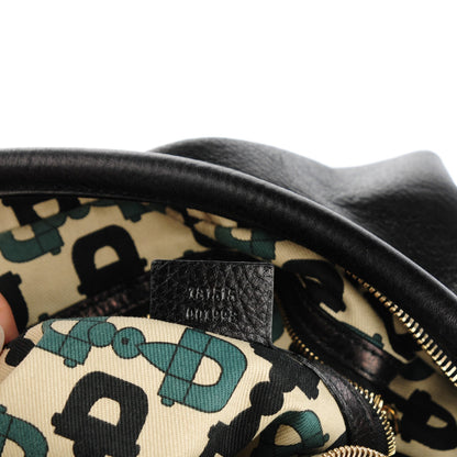 Gucci Pebbled Calfskin Guccissima Trim Medium Signoria Hobo Black 8 of 8