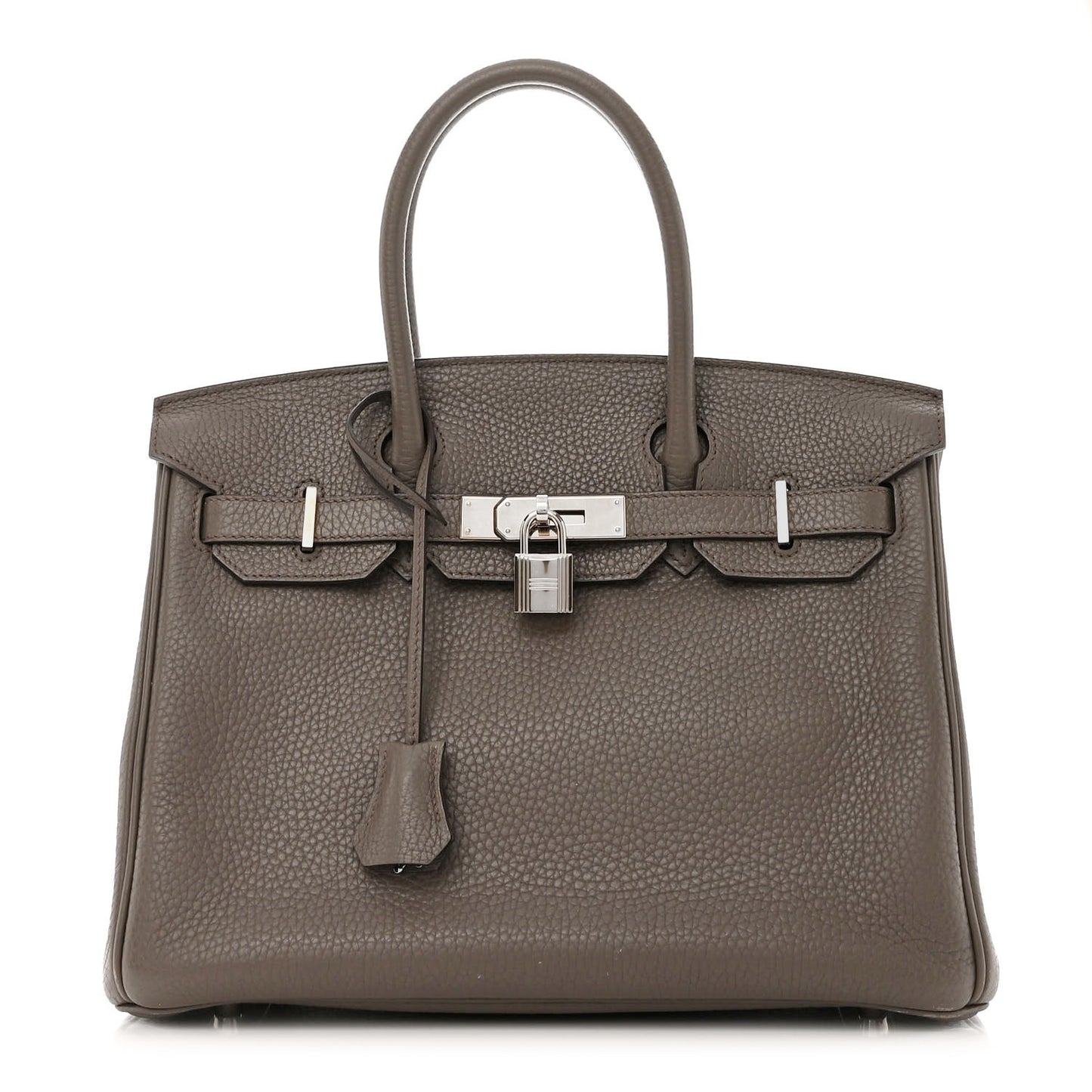 Taurillon Clemence Birkin 30 Etain