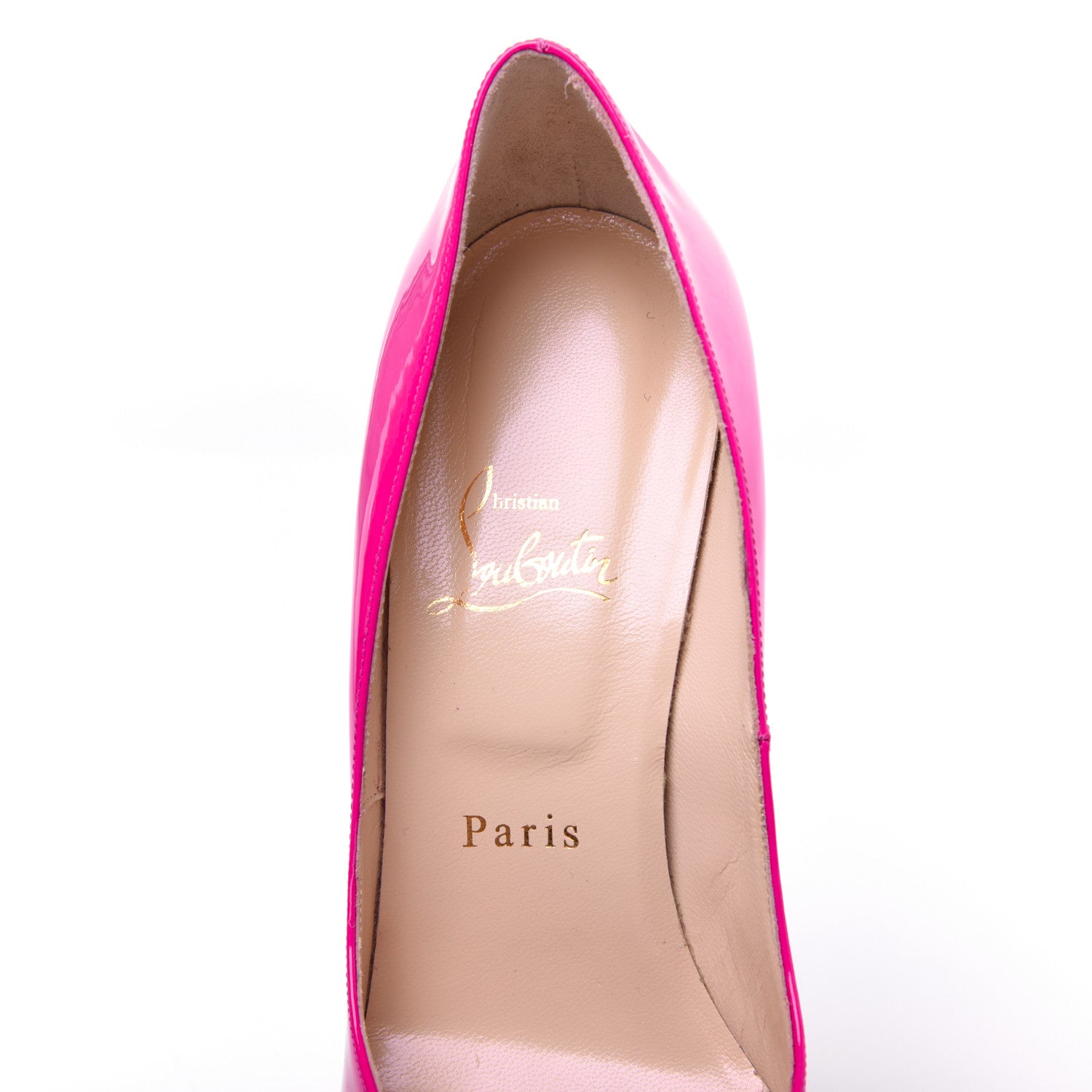 Christian Louboutin Patent Yolanda 100 Pumps 38.5 Hot Pink 7 of 12