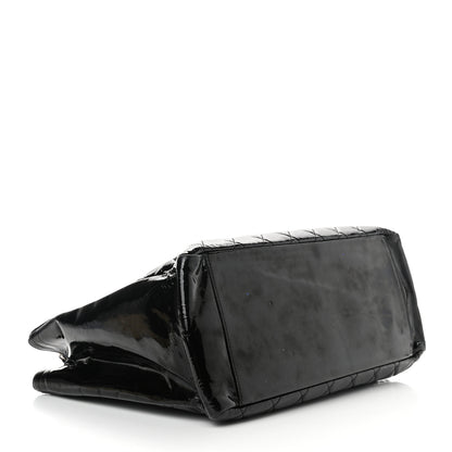 Chanel Patent Quilted Grand Shopping Tote GST Black 3 of 10