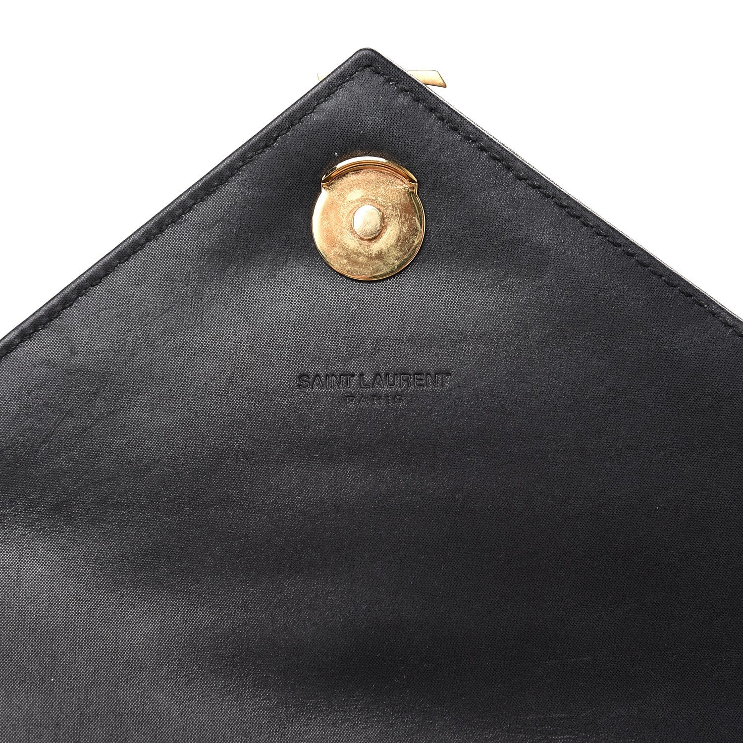 Saint Laurent Calfskin Mixed Matelasse Triquilt Medium College Bag Black 6 of 12