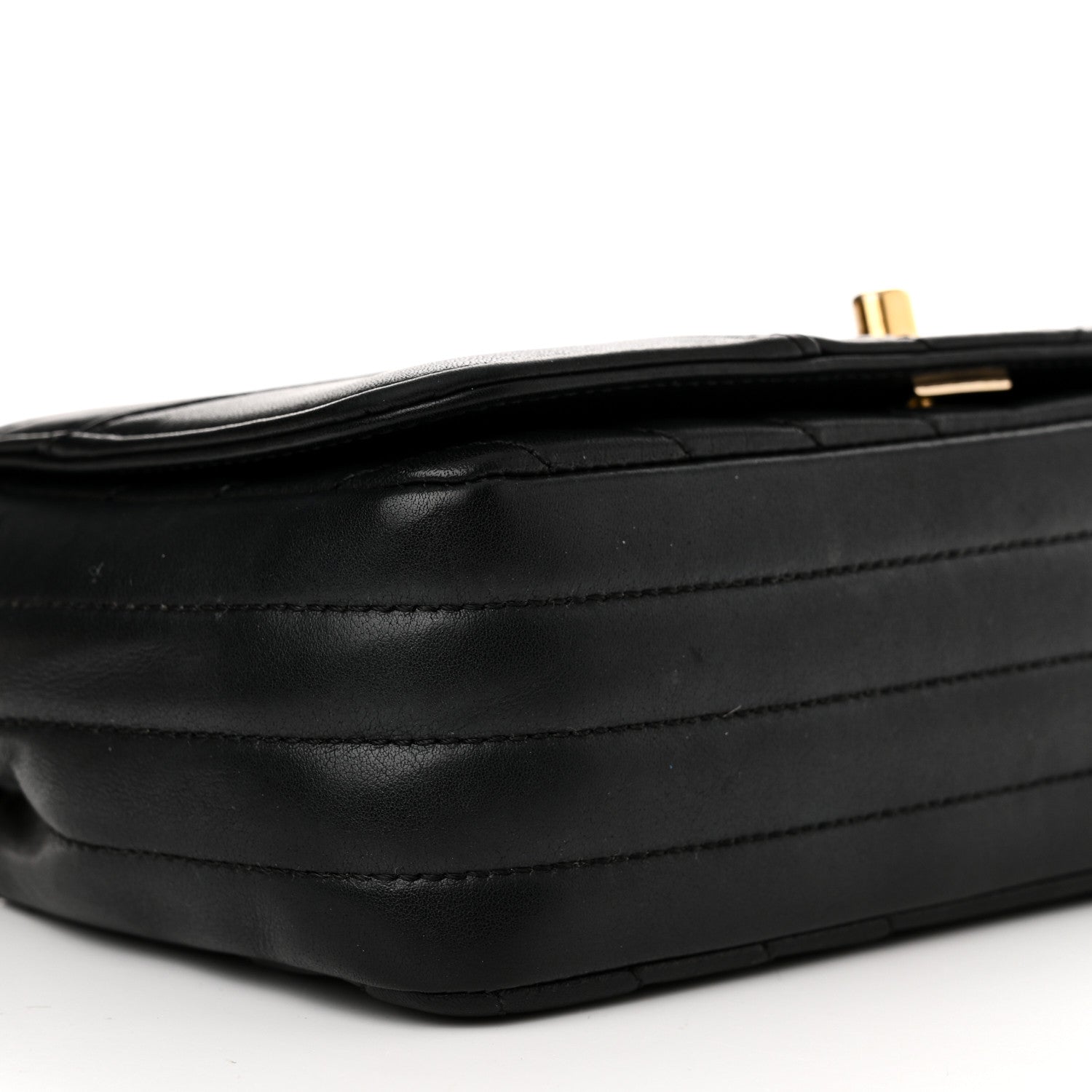 Chanel Calfskin Chevron Quilted Small Statement Flap Black 9 of 11