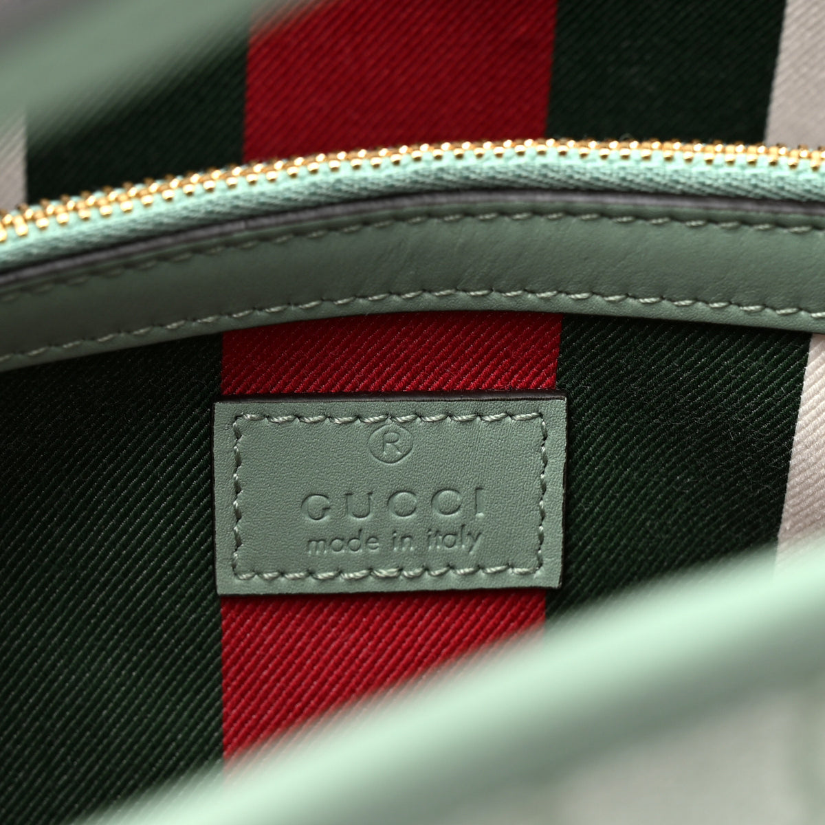 Gucci GG Supreme Monogram Emblem Medium Tote Bag Sage Green 5 of 9