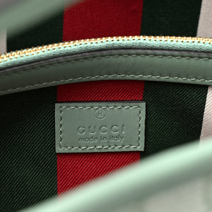 Gucci GG Supreme Monogram Emblem Medium Tote Bag Sage Green 5 of 9